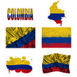 Colombian flag collage