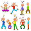 Vector: set of characters with different personalities set of characters with different personalities