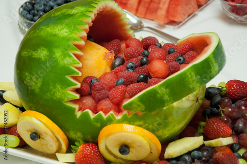 Photo: fruits basket from watermelon fruits basket from watermelon