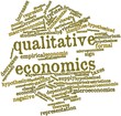 Word cloud for Qualitative economics