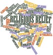 Word cloud for Religious belief