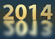 2014 mit Spiegelung 2013 im Boden