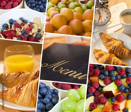 Photo: Montage Menu & Fresh Healthy Diet Food Lifestyle Montage Menu & Fresh Healthy Diet Food Lifestyle