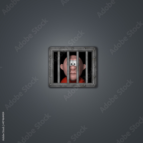 Illustration: cartoon guy in jail cartoon guy in jail