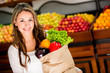 Woman grocery shopping