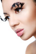 Photo: beautiful woman face close-up beautiful woman face close-up