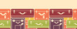 Vector colorful luggage horizontal seamless pattern ornament