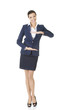 Businesswoman presenting copy space