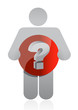 icon holding a question mark