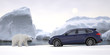 luxury sedan 4x4 meeting with nature 3d illustration