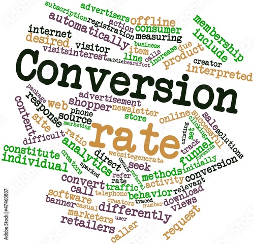 Illustration: Word cloud for Conversion rate Word cloud for Conversion rate