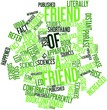 Word cloud for Friend of a friend