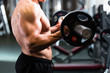 Training mit Hanteln im Fitnessstudio