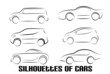 abstract silhouette of cars