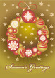 Wreath ​​of Christmas gold balls