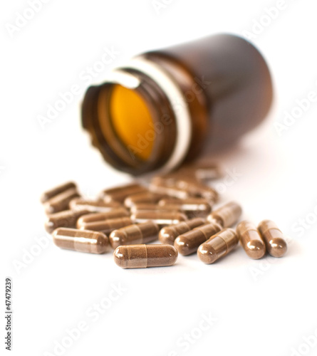 Photo: Medicine isolated on the white. Medicine isolated on the white.