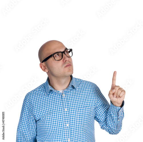 Photo: Man pushing button Man pushing button