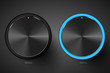 Set of black volume controls.