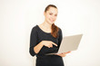 Studentin am Notebook