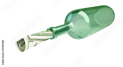 Illustration: bottle of wine dollars bottle of wine dollars