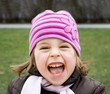 Pretty young girl shouting