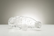 Clear plastic water bottle with droplets