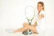 Blonde Tennisspielerin