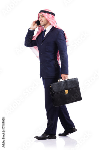 Photo: Arab businessman isolated on white Arab businessman isolated on white