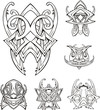Symmetric tribal knot tattoos