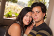 Attractive Hispanic Couple Portrait Outdoors