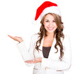 Businesswoman celebrating Christmas