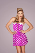 fashionable blonde young woman