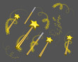 Magic wand vector set