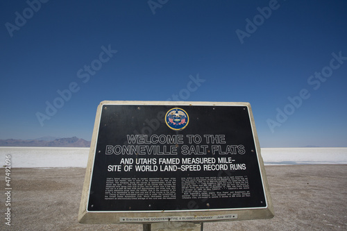 Photo: Entrance sign on the flats in UT Entrance sign on the flats in UT