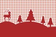 Nordische Weihnacht mit Rentier