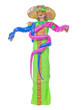 The woman in a concert suit
