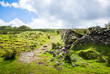 Footpath leading across Bodmin Moor UK