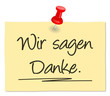 Zettel - wir sagen danke