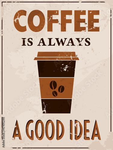  Retro Style Coffee Poster