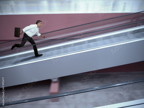 Photo: Stressed businessman in airport Stressed businessman in airport