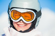 Young girl in a ski wear