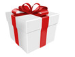 gift box over white background 3d illustration