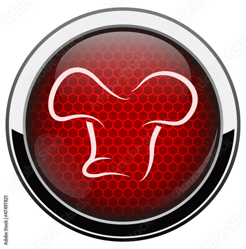 Vector: Metallic chef icon Metallic chef icon