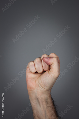 Photo: Fist pointing upwards Fist pointing upwards