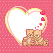 Vektor: valentine teddy bears frame valentine teddy bears frame