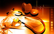 Illustration: Stethoscope and heart Stethoscope and heart