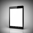 Illustration: Black tablet computer Black tablet computer