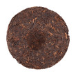 Pressed Chinese puer tea isolated on a white background