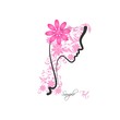 Perfect profile of a Woman with Floral