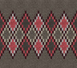 Seamless Gray Background of Color Knitted Wool Gingham Squares